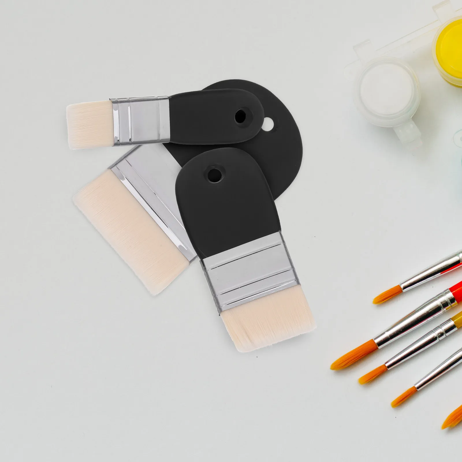 3Pcs Watercolor Oil Painting Brushes Flat Wide Nylon Hair Paddle Brush Wooden Handle Detailing Abstract Texture Artist Paint
3Pcs Watercolor Oil Painting Brushes Flat Wide Nylon Hair Paddle Brush Wooden Handle Detailing Abstract Texture Artist Paint