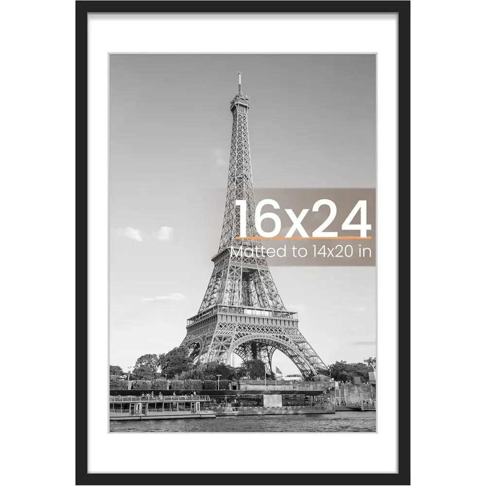 Черная настенная рамка для постеров 16x24, для фотографий 14x20 с паспарту или 16x24 без него, 1 шт.
Черная настенная рамка для постеров 16x24, для фотографий 14x20 с паспарту или 16x24 без него, 1 шт.