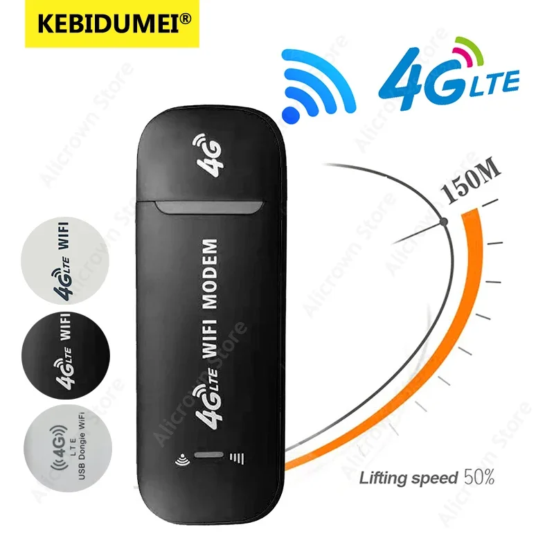 4G LTE USB Modem Dongle 150Mbps Wireless WiFi Mobile Router SIM Card Network Card Hotspot Router for Home Office Asian Version
4G LTE USB Modem Dongle 150Mbps Wireless WiFi Mobile Router SIM Card Network Card Hotspot Router for Home Office Asian Version
