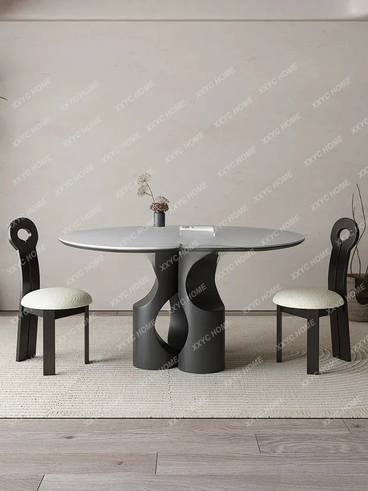 A French Retro Solid Wood Stone Plate round Table Household round Modern Minimalist with Turntable
A French Retro Solid Wood Stone Plate round Table Household round Modern Minimalist with Turntable