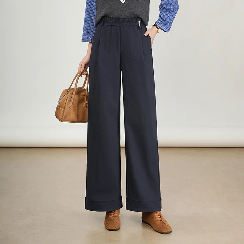 ZUZK Spring Autumn New Straight Pants Women's Korean-Style Elastic Waist Loose Straight-Leg Slimming Long Pants Casual Pants
ZUZK Spring Autumn New Straight Pants Women's Korean-Style Elastic Waist Loose Straight-Leg Slimming Long Pants Casual Pants