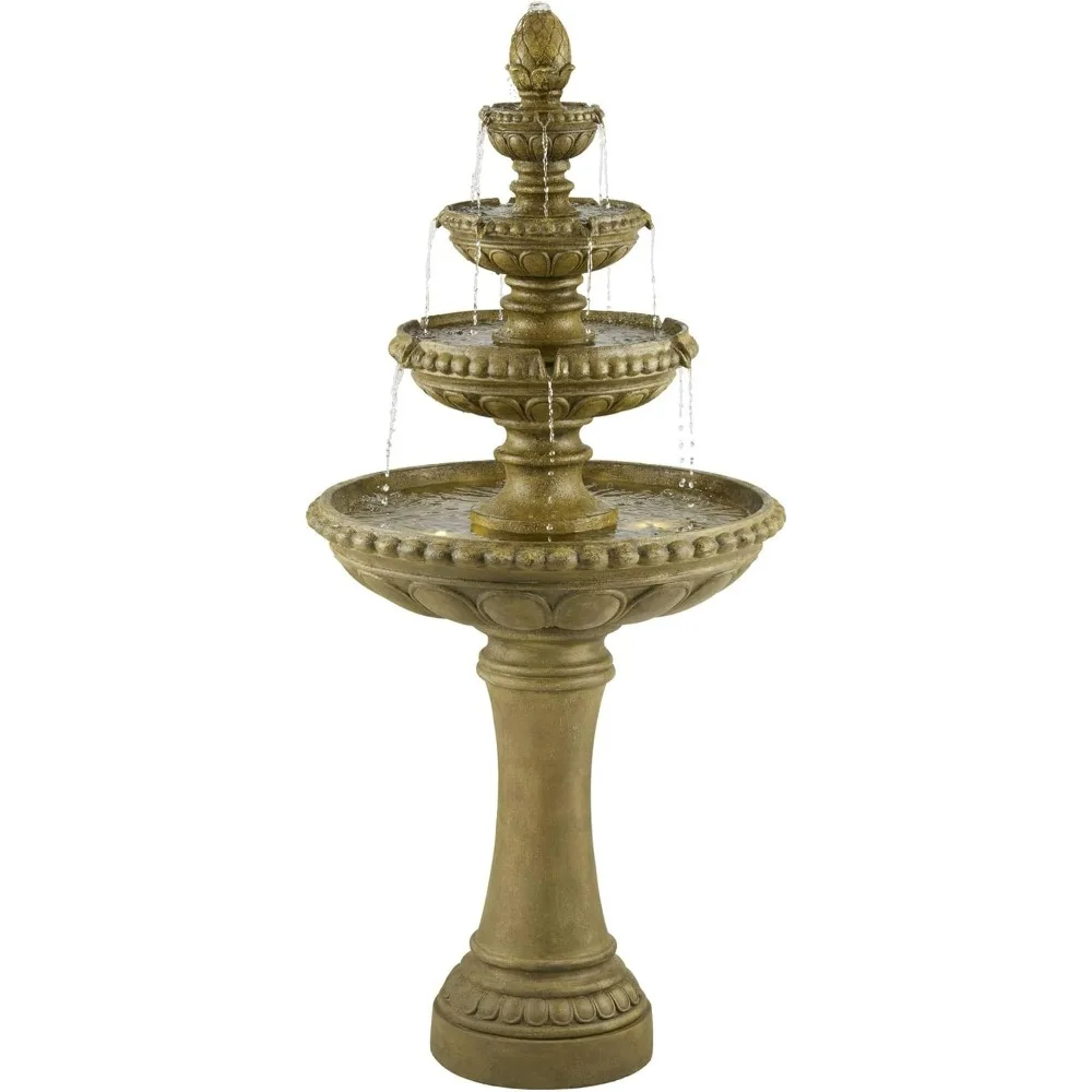 Outdoor Floor Water Fountain 66" High with LED Light 4 Tiered Decor for Garden Patio Backyard Deck Home Lawn
Outdoor Floor Water Fountain 66" High with LED Light 4 Tiered Decor for Garden Patio Backyard Deck Home Lawn
