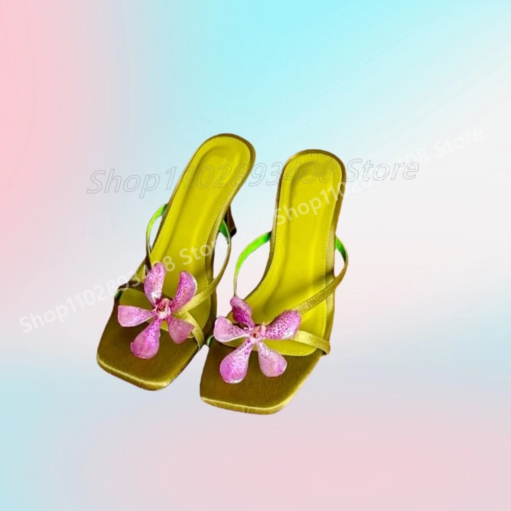 Flower Decor Square Toe Slippers Hollow Party Wedding Stiletto High Heel Elegant Sexy Women Shoes 2025 Hot Zapatos Para Mujere
Flower Decor Square Toe Slippers Hollow Party Wedding Stiletto High Heel Elegant Sexy Women Shoes 2025 Hot Zapatos Para Mujere