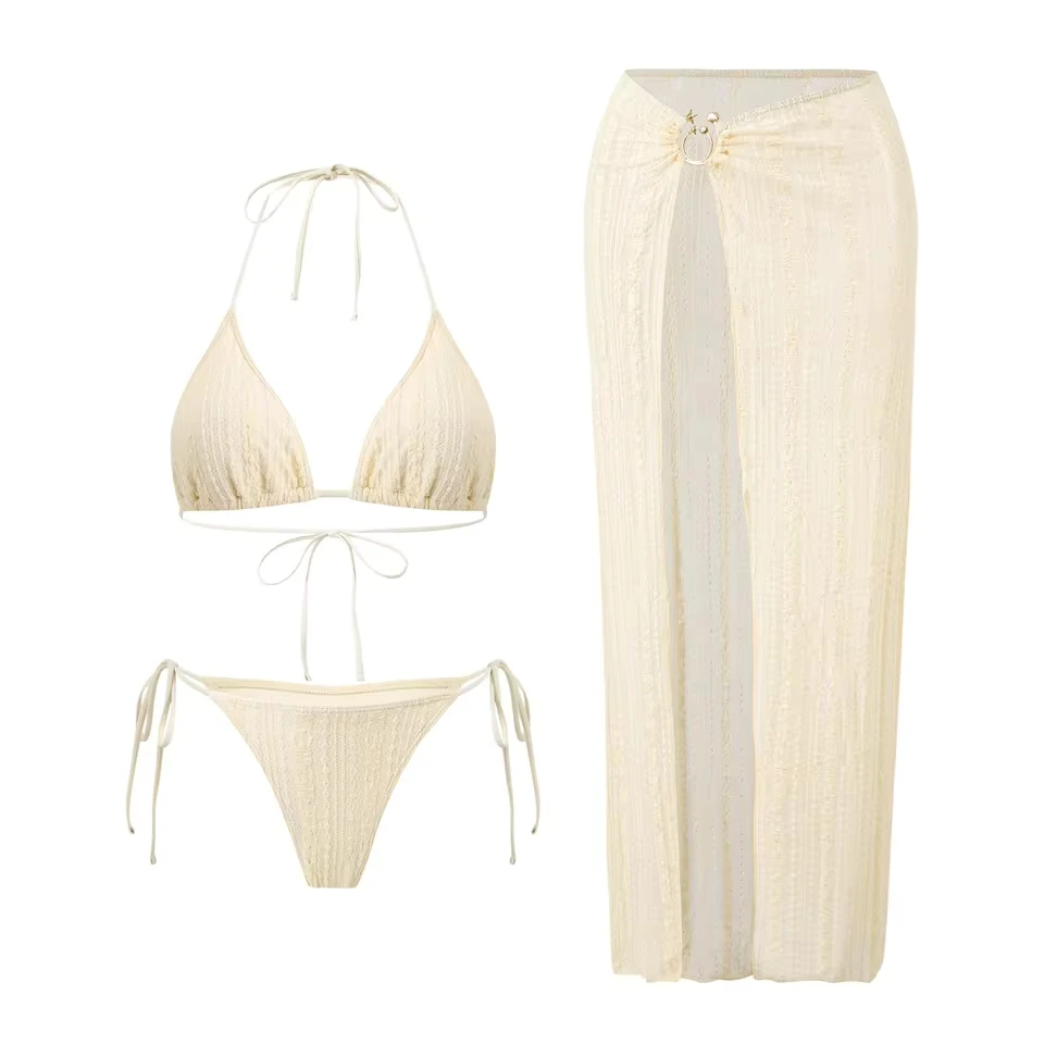 Sexy Beige Long Skirt 3 Piece Bikini Set 2026 Women Push Up Bra Thong Swimsuit Summer Bathing Suit Holiday Cover Up Swimwear
Sexy Beige Long Skirt 3 Piece Bikini Set 2026 Women Push Up Bra Thong Swimsuit Summer Bathing Suit Holiday Cover Up Swimwear
