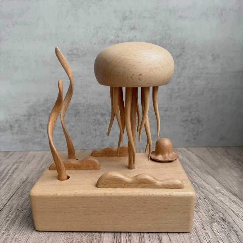 Wooden Mechanical Swinging Jellyfish Creative Wooden Crafts Ornament Decompression Healing Jellyfish Business Gift Birthday Gift
Wooden Mechanical Swinging Jellyfish Creative Wooden Crafts Ornament Decompression Healing Jellyfish Business Gift Birthday Gift