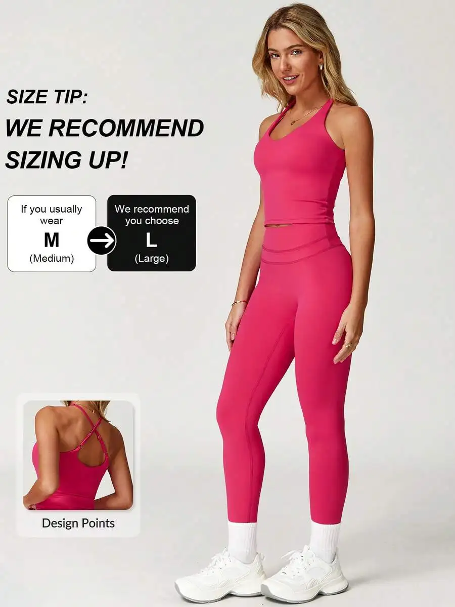 Womens Yoga Tank Top And Leggings Set High Stretch Sportswear Comfortable Skin Friendly
Womens Yoga Tank Top And Leggings Set High Stretch Sportswear Comfortable Skin Friendly