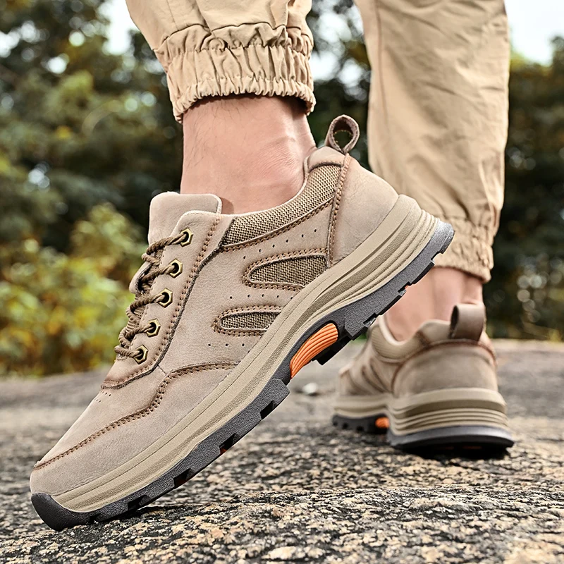 Genuine Leather casual men's shoes Comfortable and high-quality thick bottom style Daily outdoor walking Hiking shoes Retro Grey
Genuine Leather casual men's shoes Comfortable and high-quality thick bottom style Daily outdoor walking Hiking shoes Retro Grey