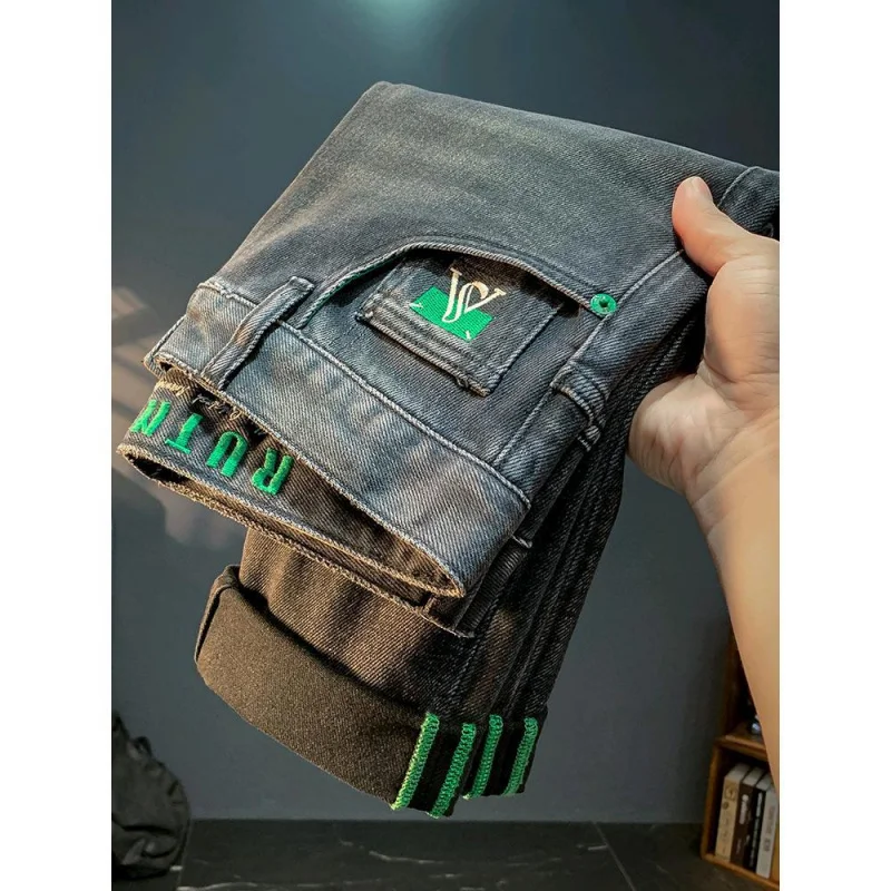 New trendy light luxury black jeans MEN'S embroidery color polishing and white polishing versatile casual elastic slim fit pants
New trendy light luxury black jeans MEN'S embroidery color polishing and white polishing versatile casual elastic slim fit pants