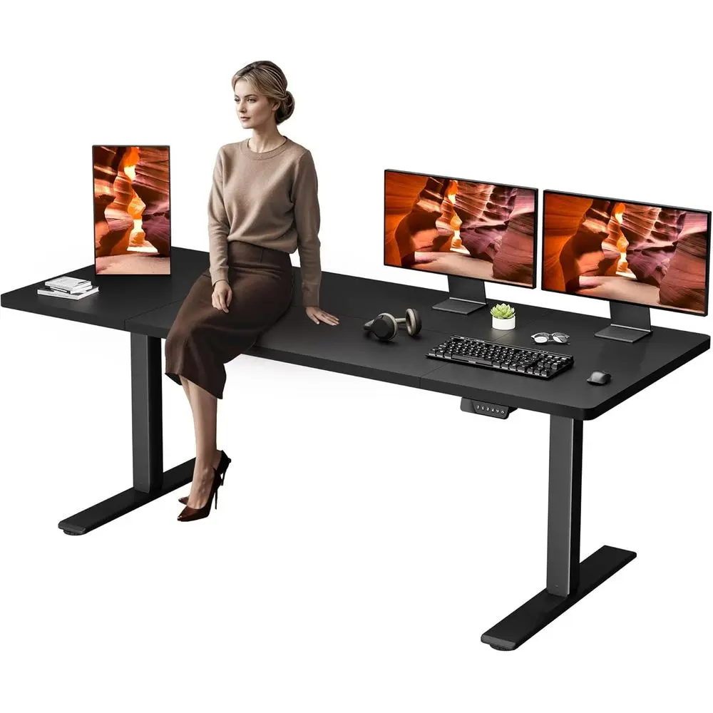 Large Dual Motor Electric Desk, 79x31 Inches, Adjustable Height, 4 Memory Settings, Home Office Desk (Black)
Large Dual Motor Electric Desk, 79x31 Inches, Adjustable Height, 4 Memory Settings, Home Office Desk (Black)