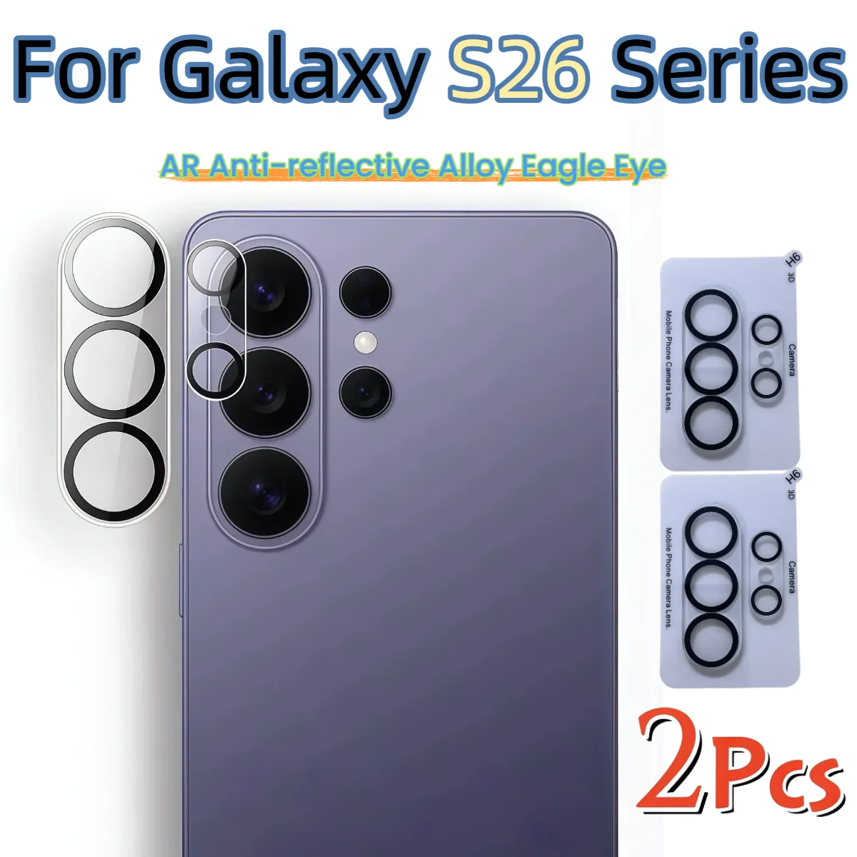 2-Pack Full Coverage HD Lens Film Rear Camera Protector for Galaxy S26/S26 Plus/S26 Ultra - Clear Protective Cover
2-Pack Full Coverage HD Lens Film Rear Camera Protector for Galaxy S26/S26 Plus/S26 Ultra - Clear Protective Cover