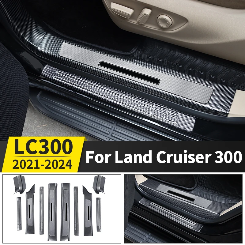for Toyota Land Cruiser 300 2021-2024 LC300 Interior decoration accessorie door pedal guard refitting threshold protective cover
for Toyota Land Cruiser 300 2021-2024 LC300 Interior decoration accessorie door pedal guard refitting threshold protective cover