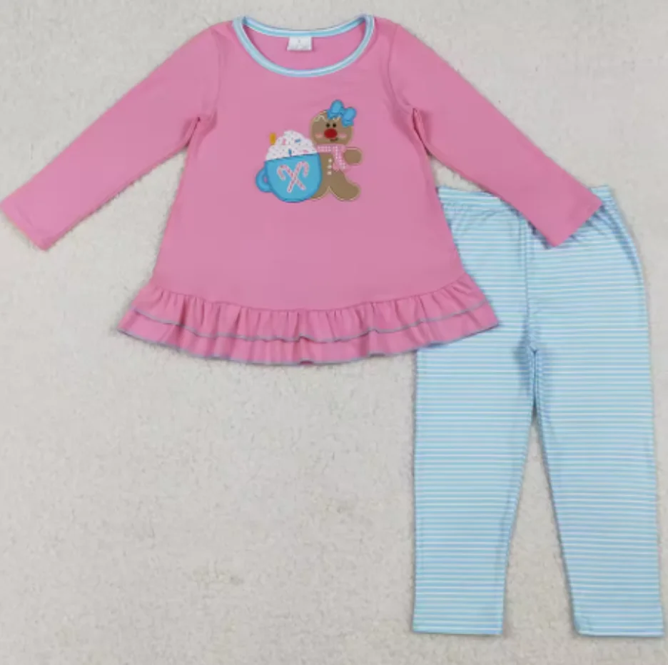 New Fashion Kids Designer Clothes Girls Gingerbread Embroidery Tunic Tops Legging Pant Sets Christmas Baby Girls Clothes Outfits
New Fashion Kids Designer Clothes Girls Gingerbread Embroidery Tunic Tops Legging Pant Sets Christmas Baby Girls Clothes Outfits