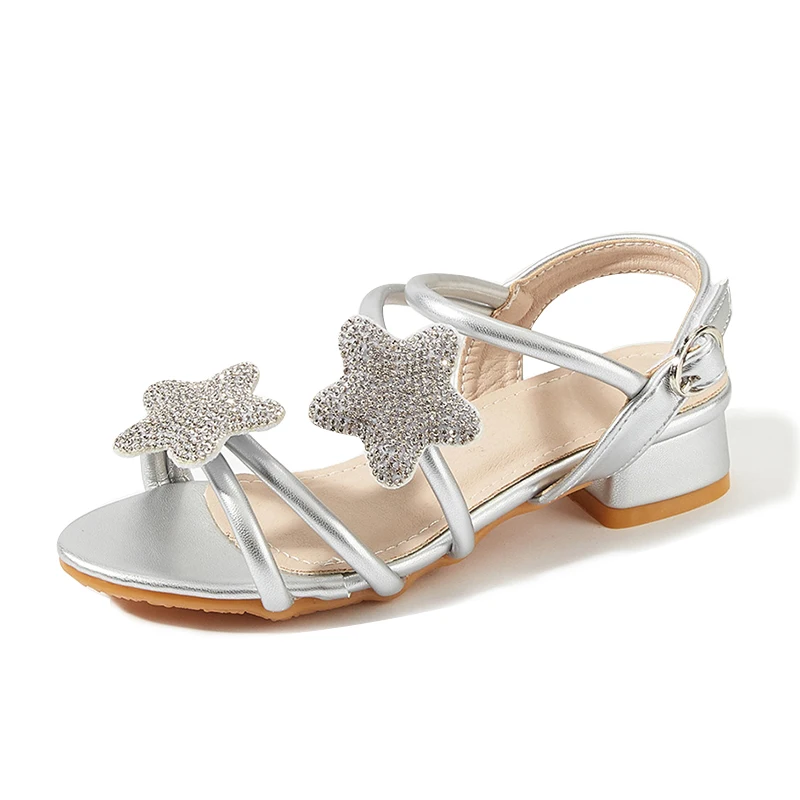2026 Spring New Girls' High Heel Sandals Shiny Rhinestone Star Design Fashion Baby Girls Casual Princess Daily Outdoor Footwear
2026 Spring New Girls' High Heel Sandals Shiny Rhinestone Star Design Fashion Baby Girls Casual Princess Daily Outdoor Footwear