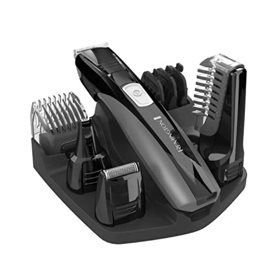 Remington Head to Toe Advanced Rechargeable Powered Body Groomer Kit Beard Trimmer 10 Pieces 6.3 Inch Black
Remington Head to Toe Advanced Rechargeable Powered Body Groomer Kit Beard Trimmer 10 Pieces 6.3 Inch Black