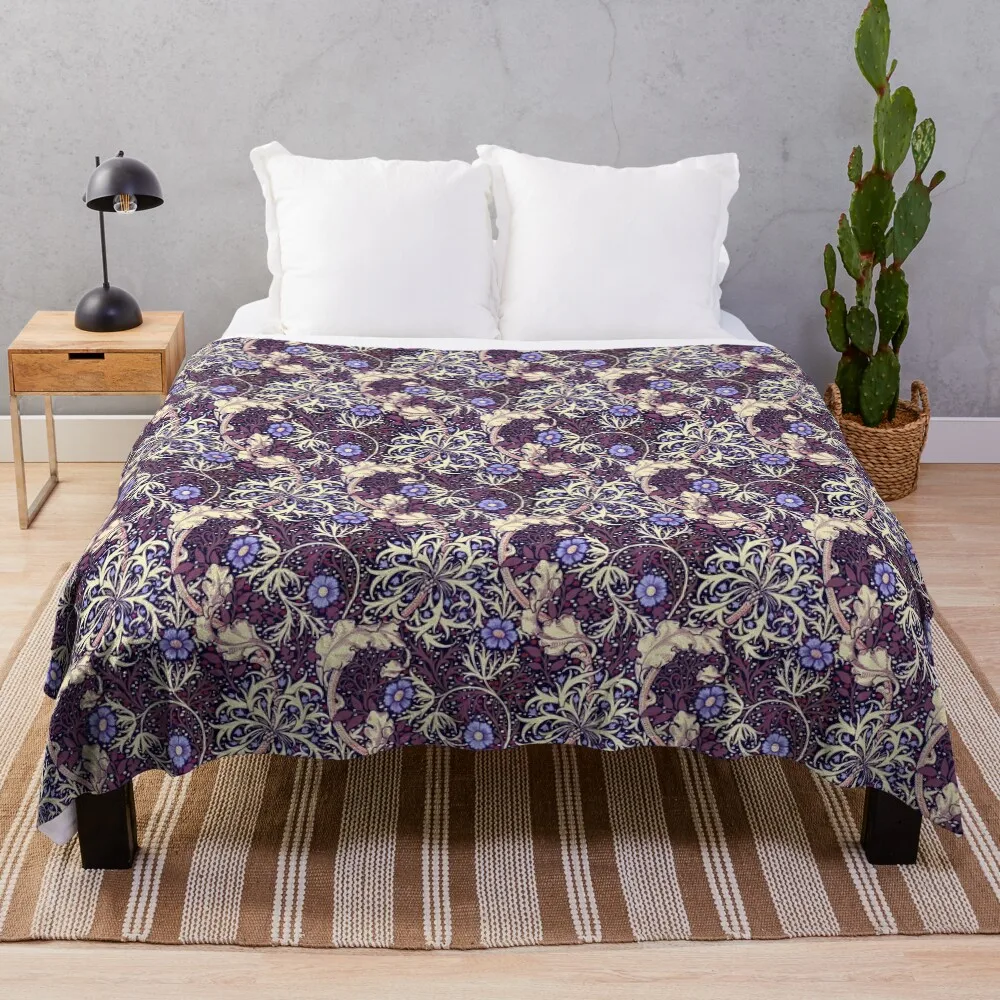 Remastered John Henry Dearle Seaweed Textile Pattern Blue and Magenta Throw Blanket Heavy Hairy For Baby Blankets
Remastered John Henry Dearle Seaweed Textile Pattern Blue and Magenta Throw Blanket Heavy Hairy For Baby Blankets