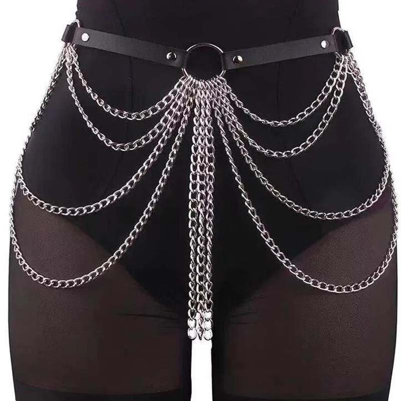 European and American PU Decorative Belts Multi-layer Metal Chain Tassel Body Chain Night Bar Performance Jewelry Waist Chain
European and American PU Decorative Belts Multi-layer Metal Chain Tassel Body Chain Night Bar Performance Jewelry Waist Chain