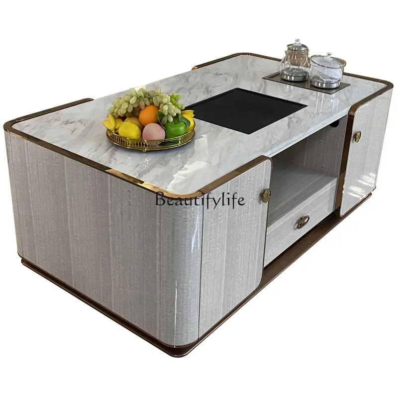 55Italian light luxury marble tea table living room simple Hong Kong coffee table
55Italian light luxury marble tea table living room simple Hong Kong coffee table