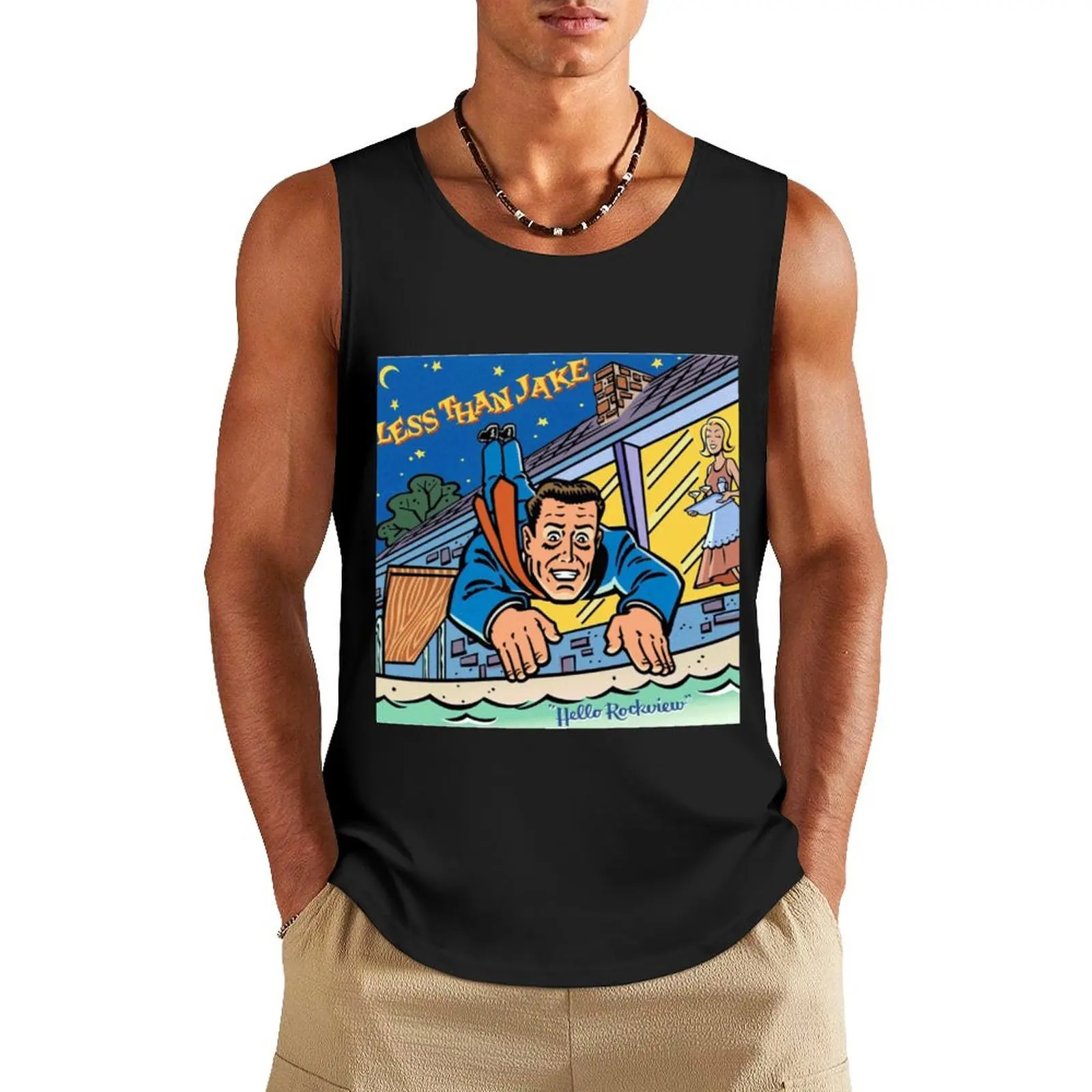 Less Than Jake Hello Rockview Tank Top Men's fitness t-shirt Men's summer clothes sleeveless gym shirts male Man clothes for gym
Less Than Jake Hello Rockview Tank Top Men's fitness t-shirt Men's summer clothes sleeveless gym shirts male Man clothes for gym