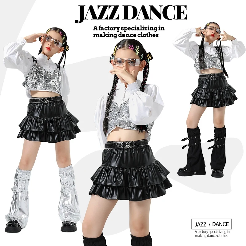 Kpop наряд, костюмы для выступлений в стиле хип-хоп, детские костюмы для джазовых танцев, уличная одежда для танцев для девочек, сценический серебряный блестящий костюм XH2345
Kpop наряд, костюмы для выступлений в стиле хип-хоп, детские костюмы для джазовых танцев, уличная одежда для танцев для девочек, сценический серебряный блестящий костюм XH2345