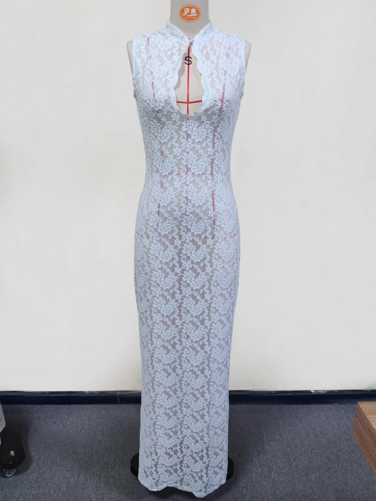 Sexy Women Lace Beach Dress Hollow-Out V-Neck Sleeveless Bikini Cover-Ups Dress Holiday Dress 2026 Summer Swimwear Beach
Sexy Women Lace Beach Dress Hollow-Out V-Neck Sleeveless Bikini Cover-Ups Dress Holiday Dress 2026 Summer Swimwear Beach