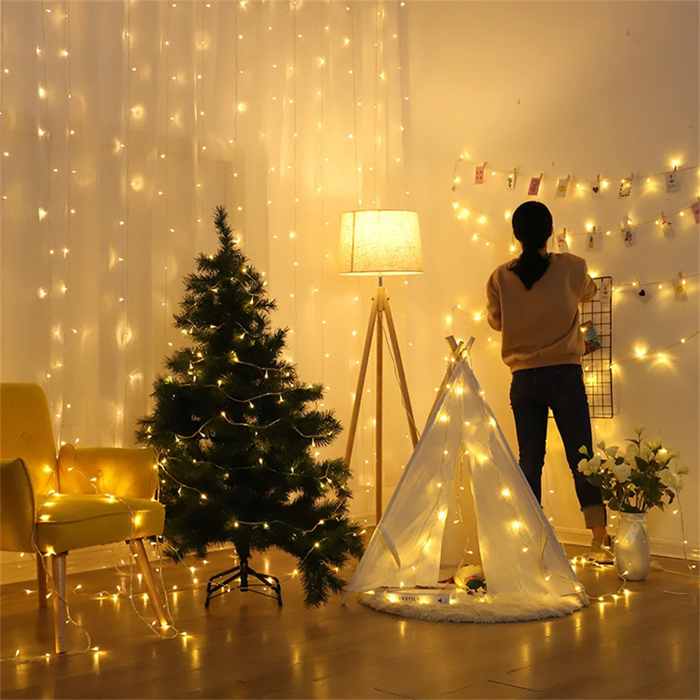 3M 4M 6M Wedding Garland Fairy Light Outdoor 8 Mode LED USB Curtain Light String Christmas Party Holiday Decoration Garden Light
3M 4M 6M Wedding Garland Fairy Light Outdoor 8 Mode LED USB Curtain Light String Christmas Party Holiday Decoration Garden Light