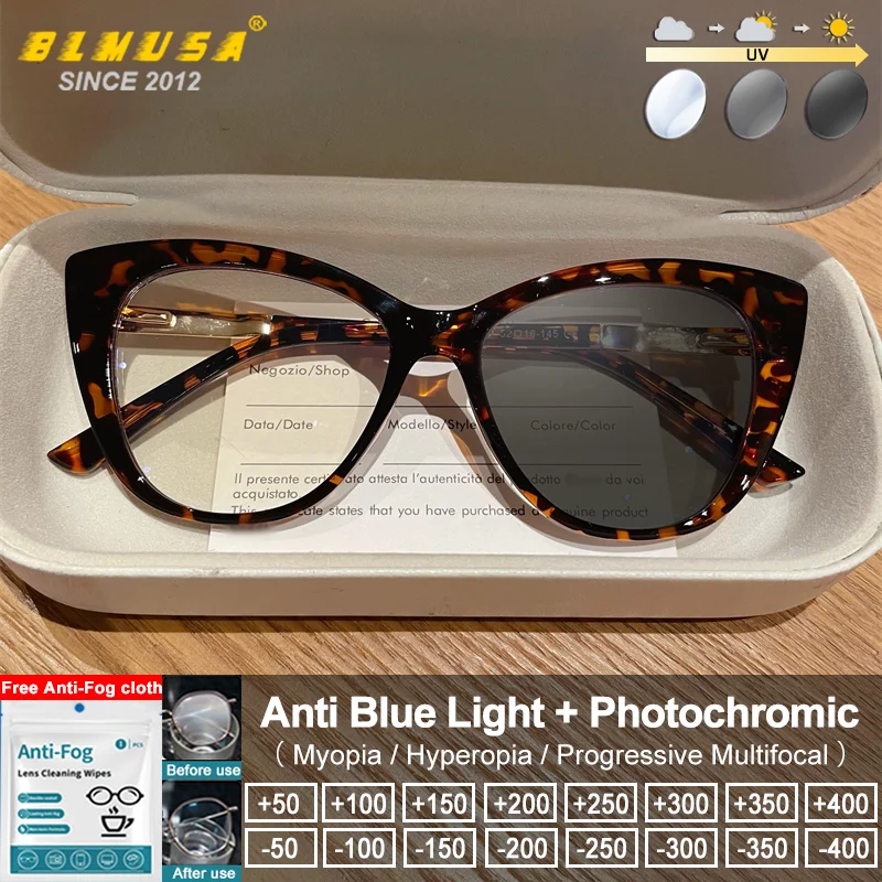 BLMUSA Versatile Style Women Cat Eye Frame Photochromic Optical Glasses Vintage Anti Blue Light Prescription Reading Eyeglasses
BLMUSA Versatile Style Women Cat Eye Frame Photochromic Optical Glasses Vintage Anti Blue Light Prescription Reading Eyeglasses