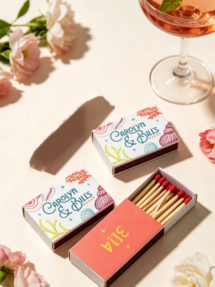 Custom Art Matchboxes Bulk Wedding & Bridal Shower Favors Personalized Souvenir Matchboxes
Custom Art Matchboxes Bulk Wedding & Bridal Shower Favors Personalized Souvenir Matchboxes