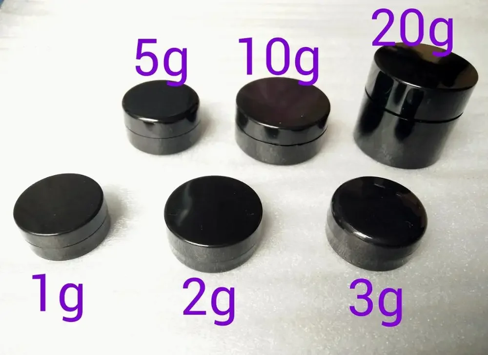 100PCS/lot Empty 1g 2g 3g 5g 10g 20g Black Portable Cream Jar jars Pot Box Makeup Nail Art Cosmetic Bead Storage Container
100PCS/lot Empty 1g 2g 3g 5g 10g 20g Black Portable Cream Jar jars Pot Box Makeup Nail Art Cosmetic Bead Storage Container