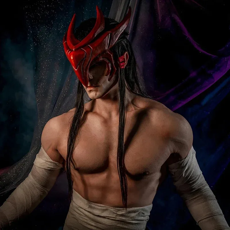 2025 The Unforgotten Yone Spirit Blossom LOL, парик, маска для лица, ручная работа, карнавал, Хэллоуин, вечеринка, аксессуар для косплея 
2025 The Unforgotten Yone Spirit Blossom LOL, парик, маска для лица, ручная работа, карнавал, Хэллоуин, вечеринка, аксессуар для косплея