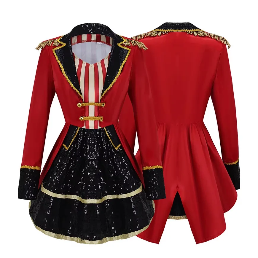 Circus versatile temperament animal trainer suit performance dress cosplay Halloween theme role-playing costume set
Circus versatile temperament animal trainer suit performance dress cosplay Halloween theme role-playing costume set