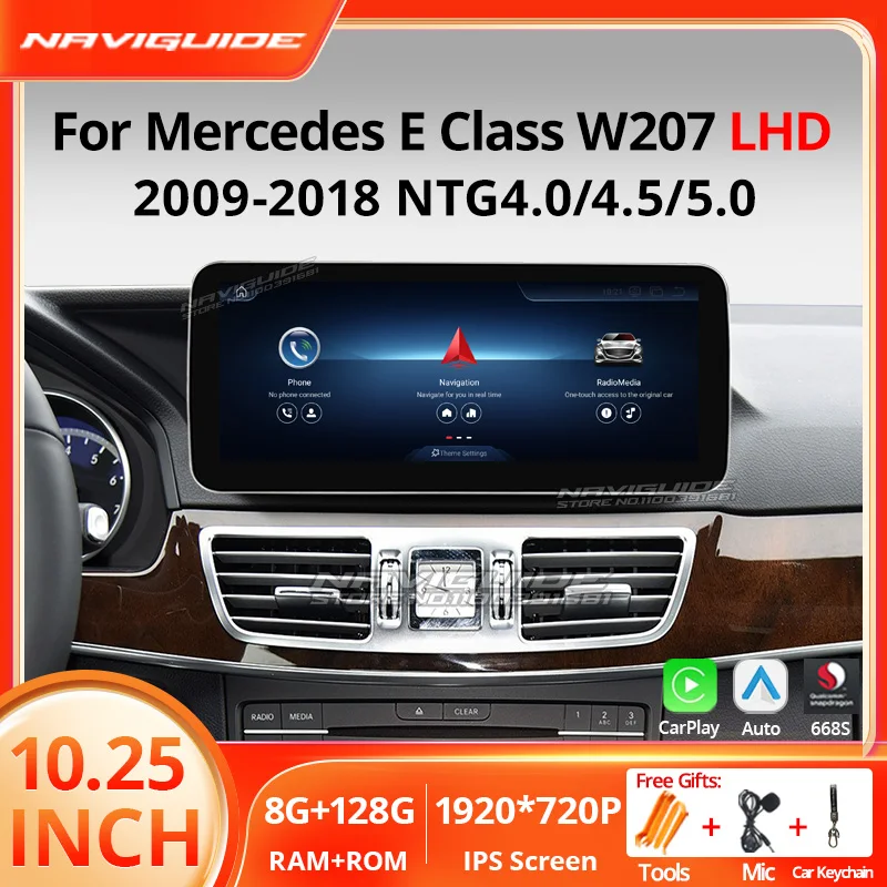 NAVIGUIDE 10,25 дюйма, Android 13 для Mercedes E Class W207, автомобильный радиоприемник, мультимедиа, Wi-Fi, GPS, Google Carplay, Bluetooth, головное устройство Navi DSP
NAVIGUIDE 10,25 дюйма, Android 13 для Mercedes E Class W207, автомобильный радиоприемник, мультимедиа, Wi-Fi, GPS, Google Carplay, Bluetooth, головное устройство Navi DSP