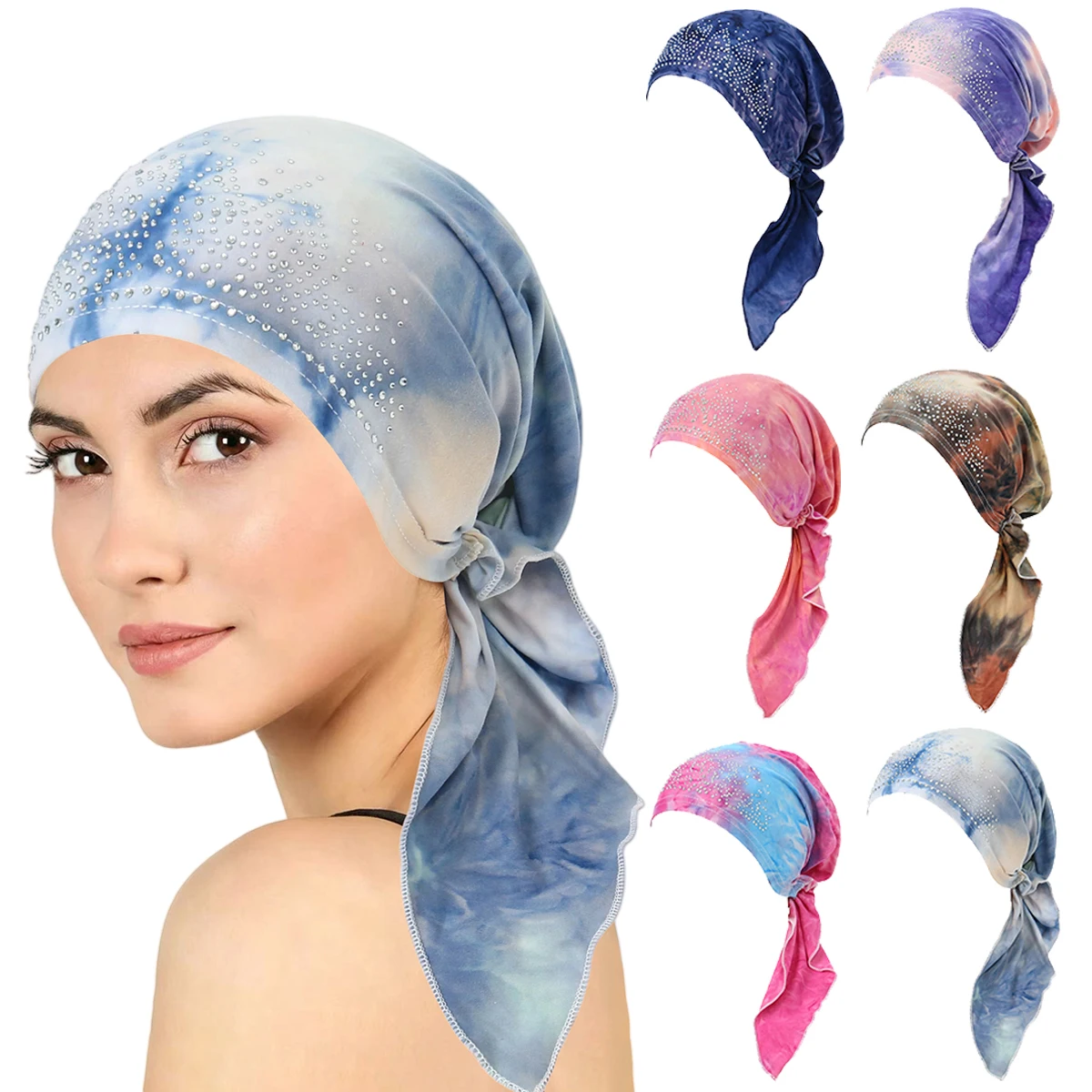 Fashion Rhinestones Women's Muslim Hijab Cancer Chemo Caps Turban Cap Hair Loss Headscarf Soft Elastic Hijab Scarf Headwear
Fashion Rhinestones Women's Muslim Hijab Cancer Chemo Caps Turban Cap Hair Loss Headscarf Soft Elastic Hijab Scarf Headwear