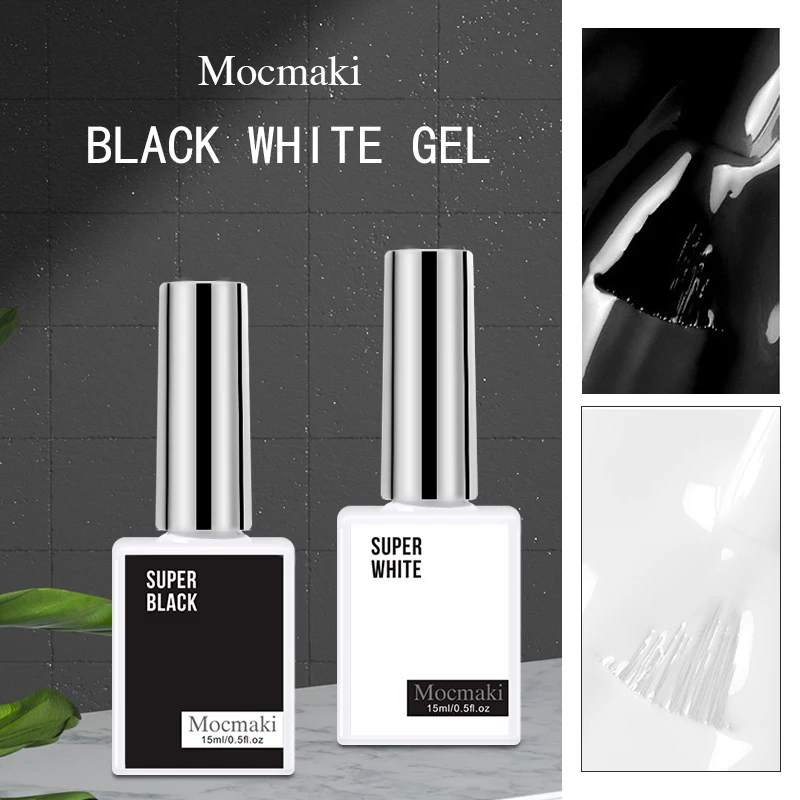 Mocmaki 2Bottle Set (15ml) — Black & White Gel Nail Polish — UV/LED Soak-Off Formula, Classic Color Duo, A Great Holiday Gifi
Mocmaki 2Bottle Set (15ml) — Black & White Gel Nail Polish — UV/LED Soak-Off Formula, Classic Color Duo, A Great Holiday Gifi