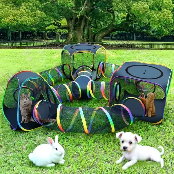 Portable Cat Enclosure - 7-in-1 Outdoor Catio with Tent & Tunnel, Foldable Playpen for Indoor Cats
Portable Cat Enclosure - 7-in-1 Outdoor Catio with Tent & Tunnel, Foldable Playpen for Indoor Cats