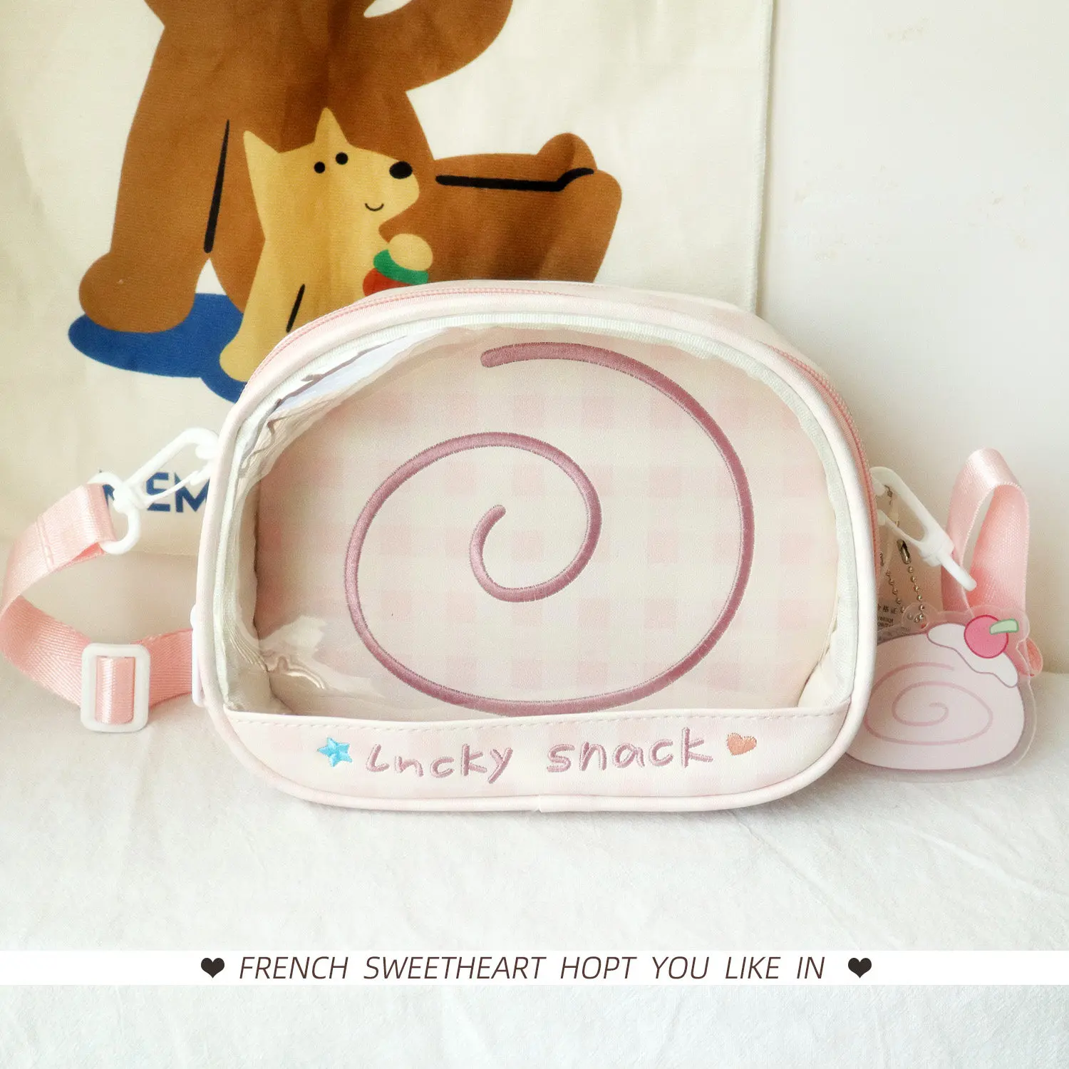 Sweet Cute Two-dimensional Macaron Transparent Baby Bag Japanese Women's Small Food Ltabag Single Shoulder Messenger Bags Female
Sweet Cute Two-dimensional Macaron Transparent Baby Bag Japanese Women's Small Food Ltabag Single Shoulder Messenger Bags Female