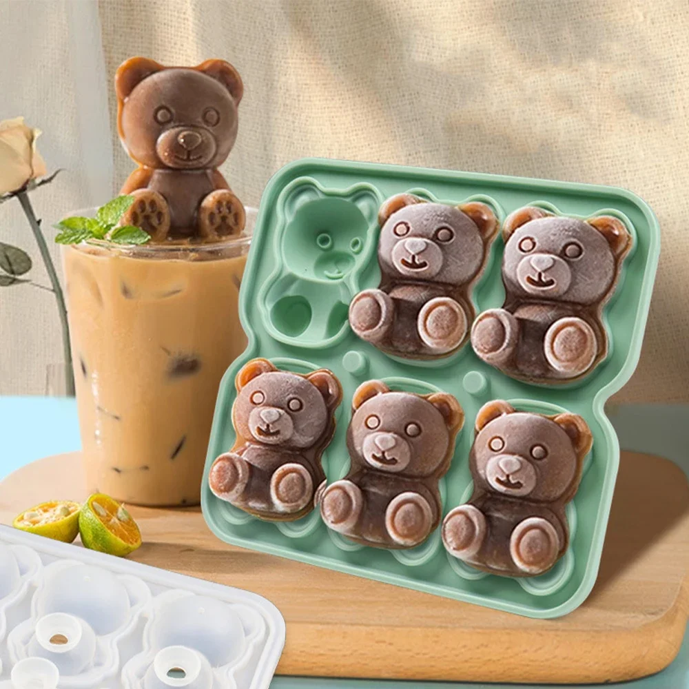 6 Grid 3D Little Teddy Bear Shape Ice Cube Silicone Mold Silian Little Bear Ice Block Mold Household Ice Cream Ice Box Ice Mold
6 Grid 3D Little Teddy Bear Shape Ice Cube Silicone Mold Silian Little Bear Ice Block Mold Household Ice Cream Ice Box Ice Mold