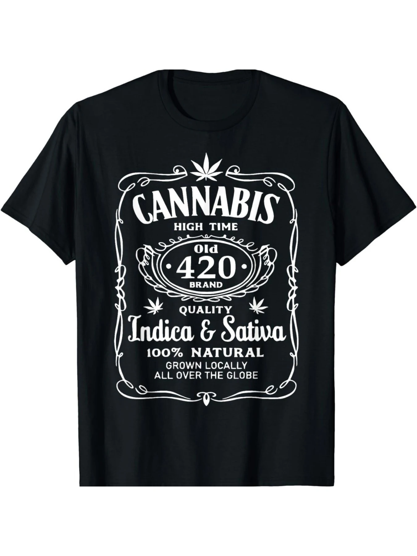 Cannabis High Time Old 420 Brand Quality Indica Sativa Natural Grown Locally Men's and women's short-sleeved T-shirt black
Cannabis High Time Old 420 Brand Quality Indica Sativa Natural Grown Locally Men's and women's short-sleeved T-shirt black