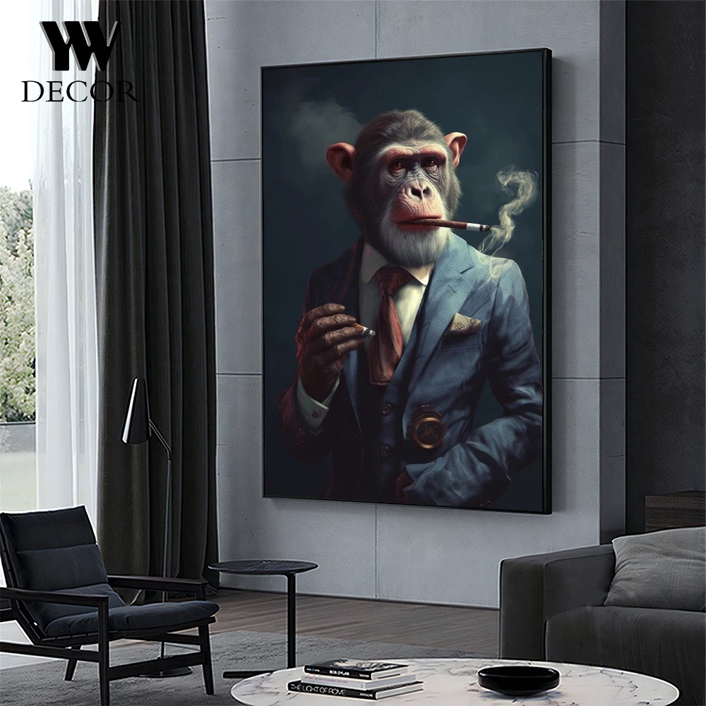 Modern Posters Monkey Chimpanzee Animals Boss Business Canvas Painting Picture Wall Art Prints Home Living Room Decor
Modern Posters Monkey Chimpanzee Animals Boss Business Canvas Painting Picture Wall Art Prints Home Living Room Decor