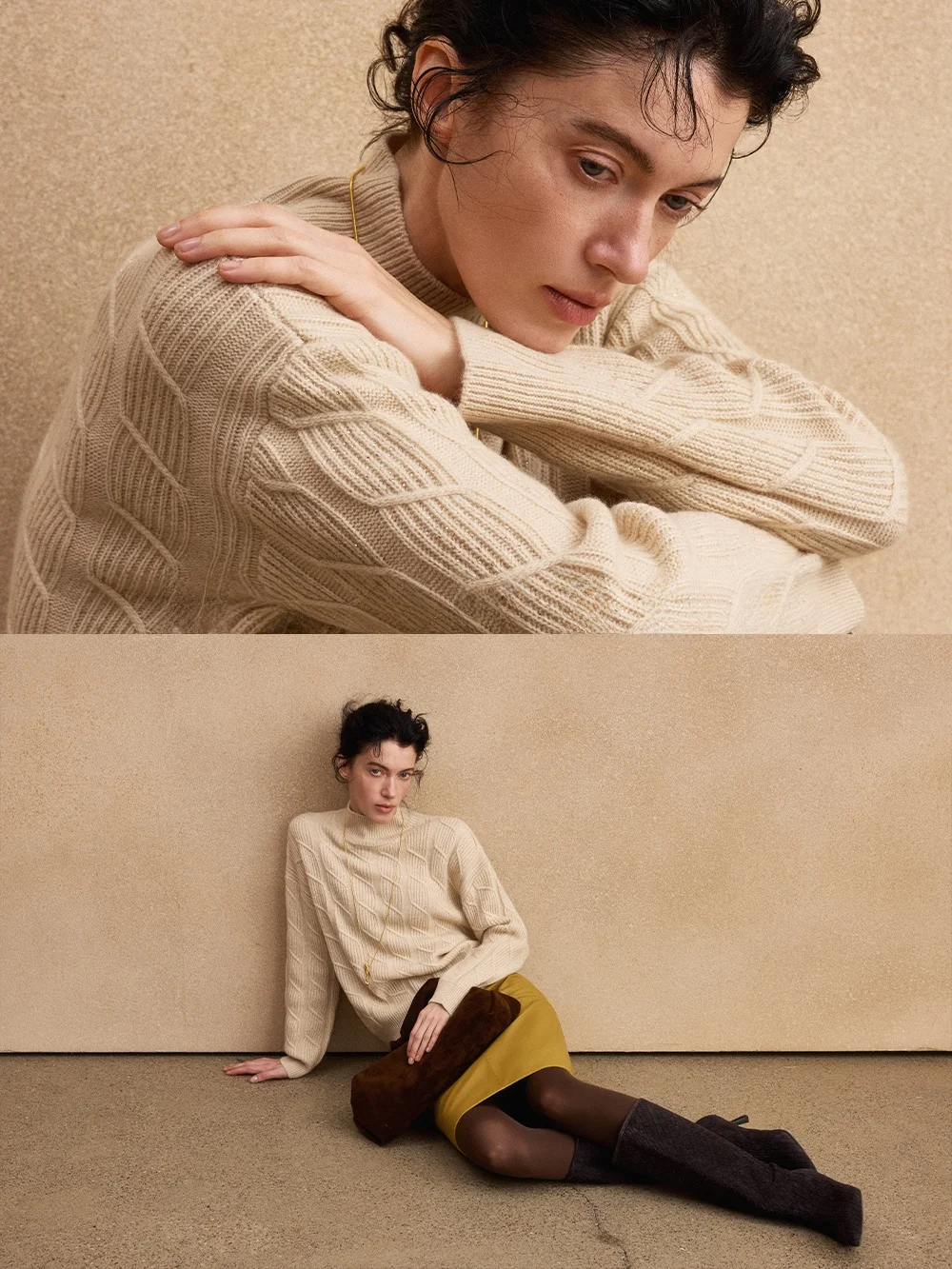 MANNALA Heavy Duty Drill Point Knit High Neck Wool Sweater Beautiful Twist Woolen Women's Fashion Winter 2025 Q4852
MANNALA Heavy Duty Drill Point Knit High Neck Wool Sweater Beautiful Twist Woolen Women's Fashion Winter 2025 Q4852