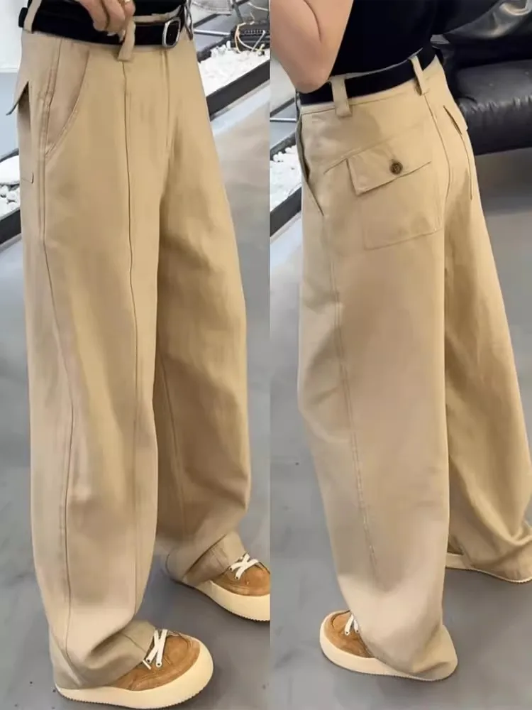 High Waist Wide Leg Pants Women's Slimming Narrow Style Casual Floor Length Trousers Summer New Loose Fit Conceal Meat
High Waist Wide Leg Pants Women's Slimming Narrow Style Casual Floor Length Trousers Summer New Loose Fit Conceal Meat