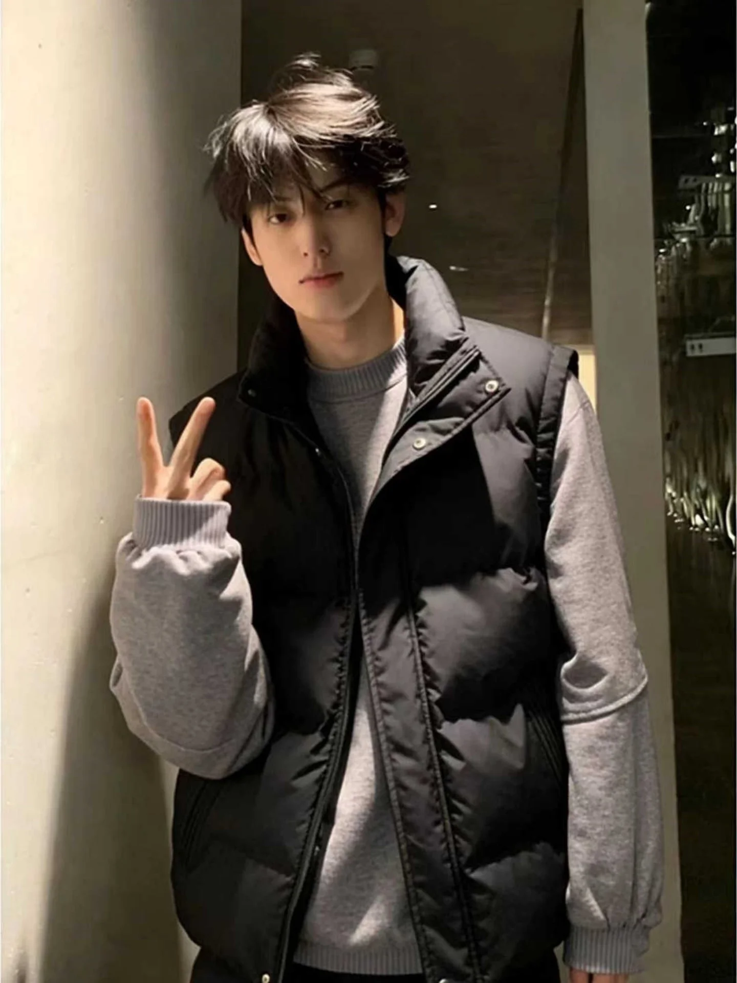 Bla Stand Collar down Cotton Vest Men's Winter Sli Lazy Sle Warmth Cotton Clothes Layered Wear Bal Top Coat
Bla Stand Collar down Cotton Vest Men's Winter Sli Lazy Sle Warmth Cotton Clothes Layered Wear Bal Top Coat