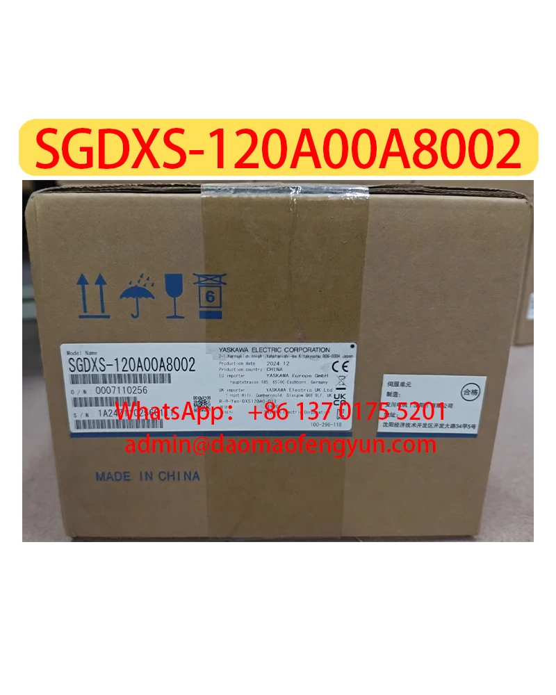 SGDXS-120A00A8002 Brand New Servo Drive Original Genuine,SGDXS 120A00A8002,Fast Shipping 
SGDXS-120A00A8002 Brand New Servo Drive Original Genuine,SGDXS 120A00A8002,Fast Shipping