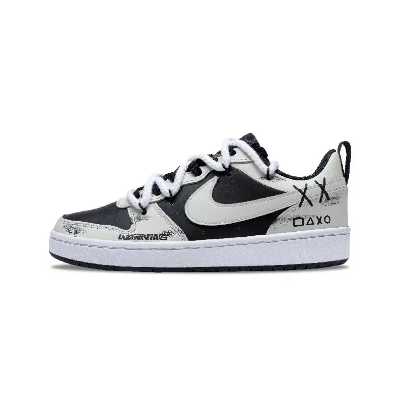 【Customize】Nike Court Borough Skateboarding Shoes Women's Low-top Black/white/gray Sneakers shoes BQ5448-115
【Customize】Nike Court Borough Skateboarding Shoes Women's Low-top Black/white/gray Sneakers shoes BQ5448-115