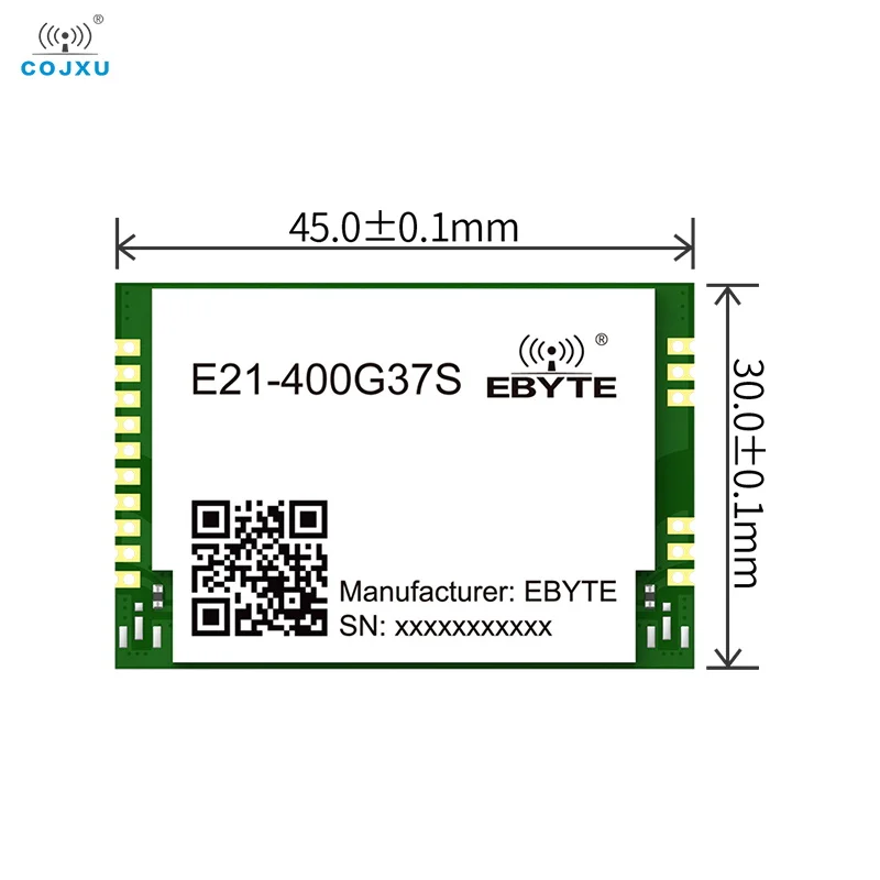 RF Power Amplifier Wireless Module 400-470MHz 37dBm 5W 20km COJXU E21-400G37S SMD Module LNA Stamp Hole Ultra Low Power 3uA
RF Power Amplifier Wireless Module 400-470MHz 37dBm 5W 20km COJXU E21-400G37S SMD Module LNA Stamp Hole Ultra Low Power 3uA
