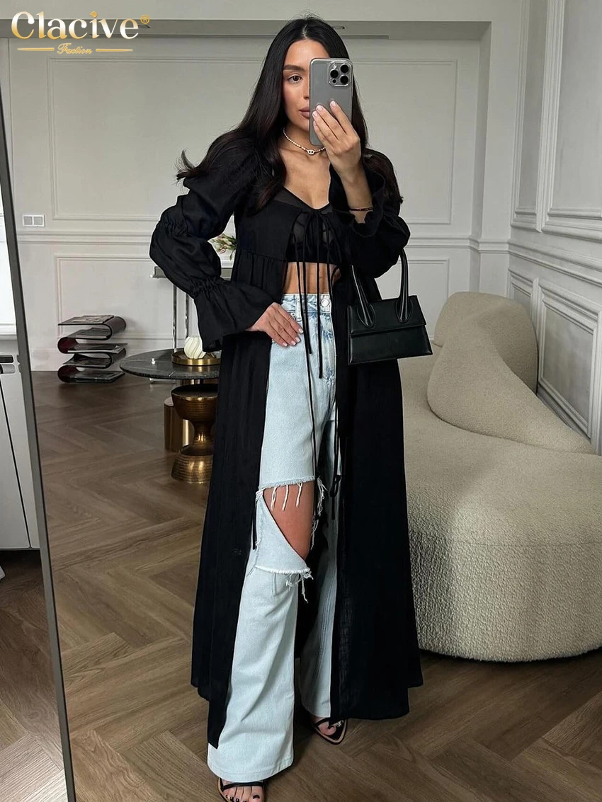 Clacive Fashion Loose Black Linen Women's Dress Sexy Square Collar Long Sleeve Ankle Length Dresses Elegant Lace-Up Female Dress
Clacive Fashion Loose Black Linen Women's Dress Sexy Square Collar Long Sleeve Ankle Length Dresses Elegant Lace-Up Female Dress