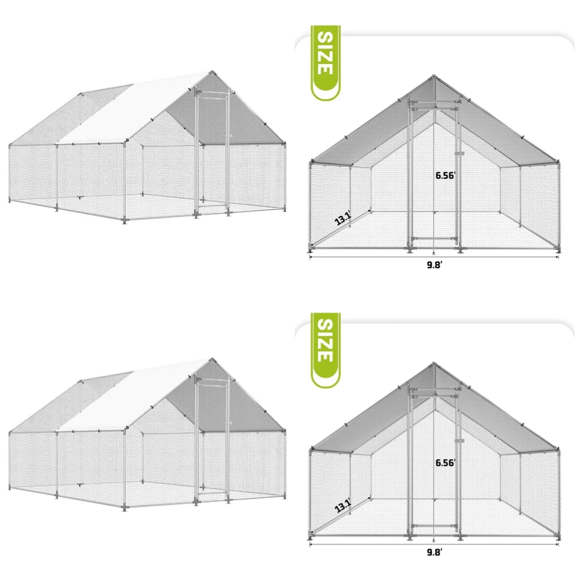 Walk-In Chicken Coop with UV-Protected and Waterproof Cover for Outdoor Poultry Housing, Customized
Walk-In Chicken Coop with UV-Protected and Waterproof Cover for Outdoor Poultry Housing, Customized