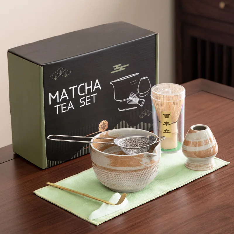  Набор керамограничных матча в японском стиле, традиционная керамическая чаша-чавань и бамбуковый венчик Chasen, полные инструменты для чайной церемонии 
 Набор керамограничных матча в японском стиле, традиционная керамическая чаша-чавань и бамбуковый венчик Chasen, полные инструменты для чайной церемонии
