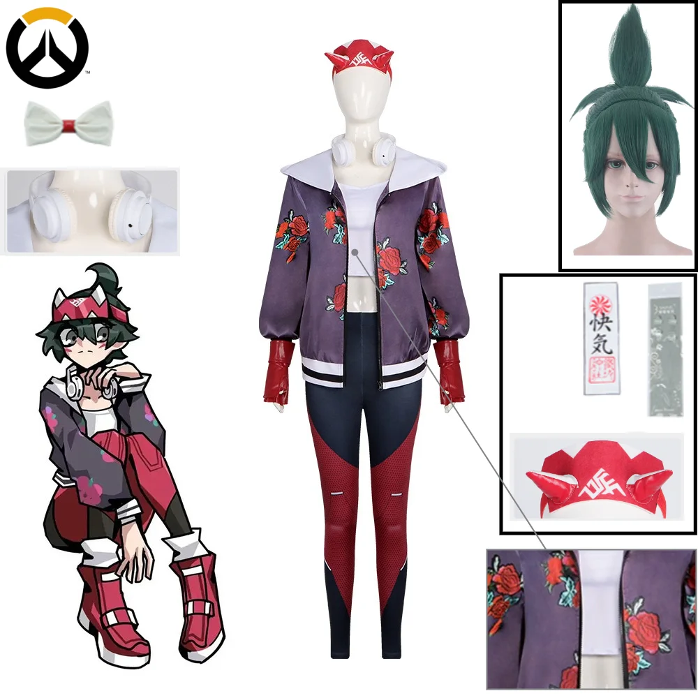 OW Kiriko Cosplay Costume Headphones Headwear Coat Wig Set for Kiriko Women Halloween Comic Con Role Play Game Suits
OW Kiriko Cosplay Costume Headphones Headwear Coat Wig Set for Kiriko Women Halloween Comic Con Role Play Game Suits