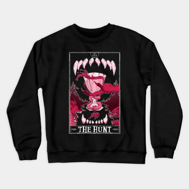 Autumn and Winter Style Dark - Horror - Humor Sweatshirt, "The Hunt Dark Graphic" for A Trendy and Witty Look 
Autumn and Winter Style Dark - Horror - Humor Sweatshirt, "The Hunt Dark Graphic" for A Trendy and Witty Look