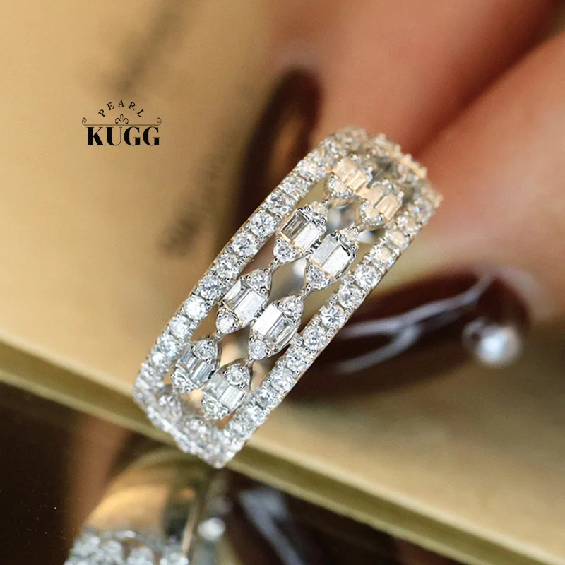KUGG 100% 18K White Gold Rings Fashion Design 0.75carat Real Natural Diamond Engagement Ring for Women High Party Jewelry
KUGG 100% 18K White Gold Rings Fashion Design 0.75carat Real Natural Diamond Engagement Ring for Women High Party Jewelry